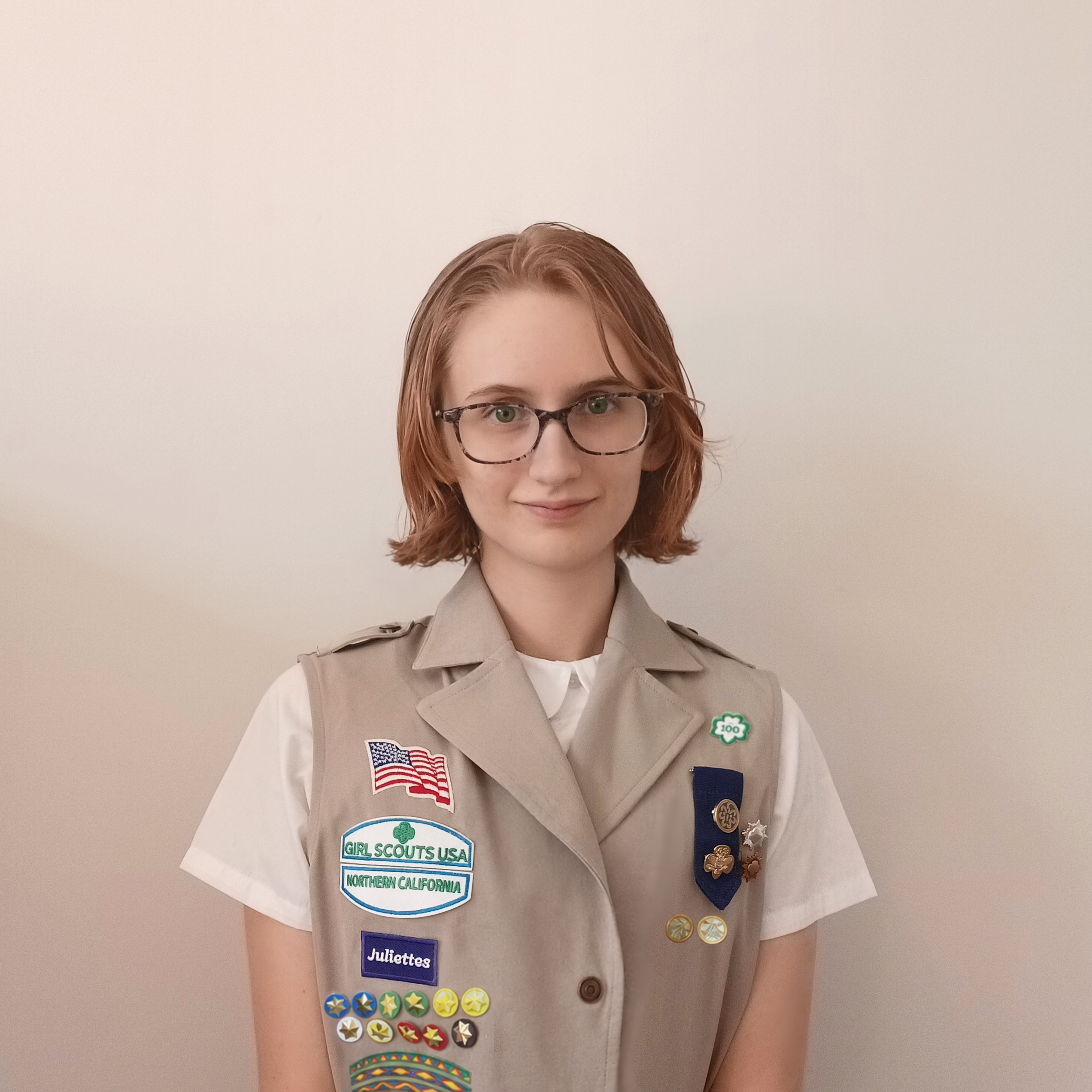 Kaitlyn Geise with her Girl Scout Silver Award